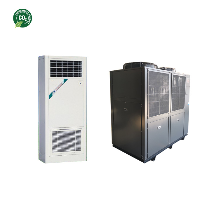 75KW Floor Stand CO2 Heat Pump Hot Air Blower for Space Heating And Green House